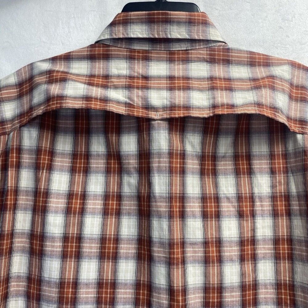 Eddie Bauer Plaid Collared Button-Up Short Sleeve Shirt Men Medium Multicolor - Picture 10 of 16